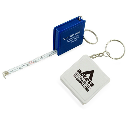 Square Measuring Tape Keychain