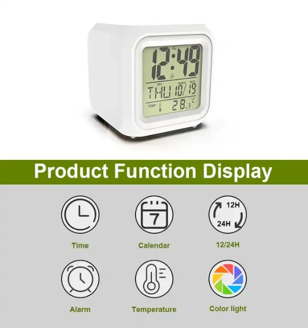 Glowing LED Digital Alarm Clock