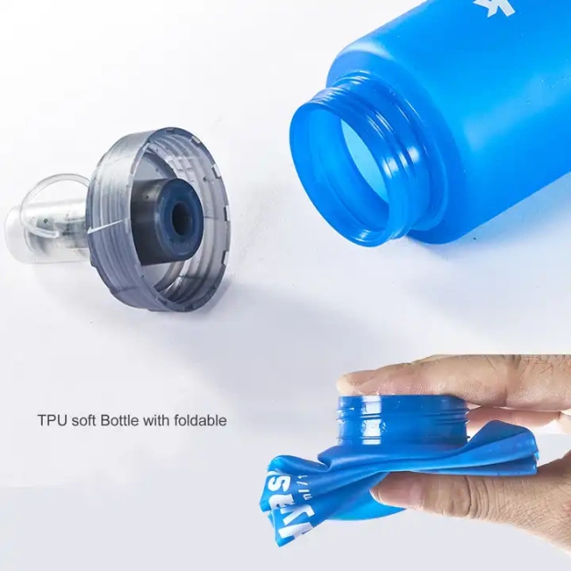 Outdoor Foldable TPU Soft Flask Sports Running Water Bottle Collapsible Flask Water Bottles for Running Climbing Hydration flask