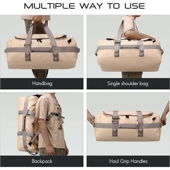60L 90L Large Sports Duffel Backpack Bag Travel Duffel Bags with Backpack Straps Heavy Duty and Water Resistant