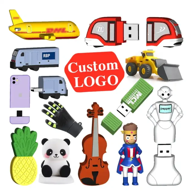 Promo Gift Customized LOGO Design Shape Rubber 3D 8GB 16GB 3.0 Memory Stick Custom Cle Usb flash Drive