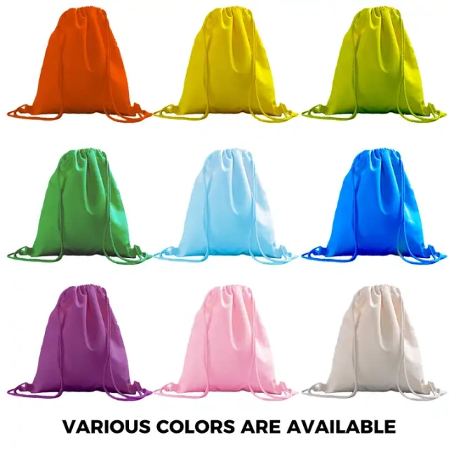 Cotton Drawstring Bag Custom Printed Sports Canvas Nylon Drawstring Backpacks Cotton Drawstring Bags with logo