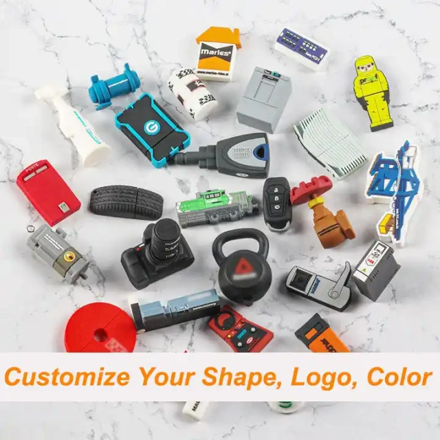 Promo Gift Customized LOGO Design Shape Rubber 3D 8GB 16GB 3.0 Memory Stick Custom Cle Usb flash Drive