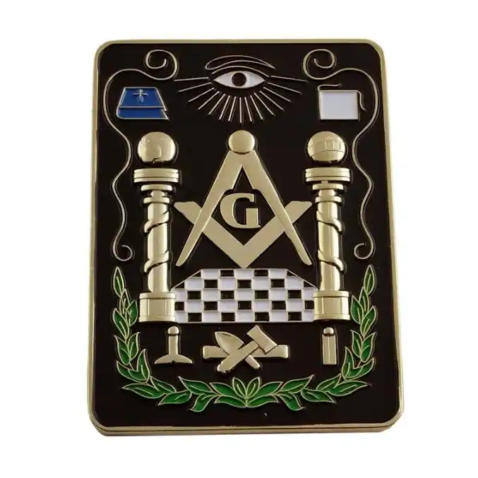 Metal logo emblems custom masonic car emblem and badges