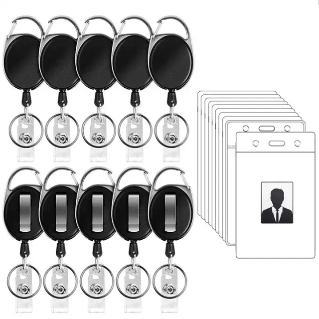 Retractable Carabiner Style Badge Reels