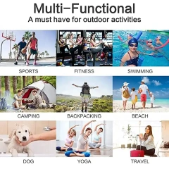 Custom Printed Logo Microfiber Towel Super Absorbent Quick-Dry Soft Lightweight Sand Free Beach Towel