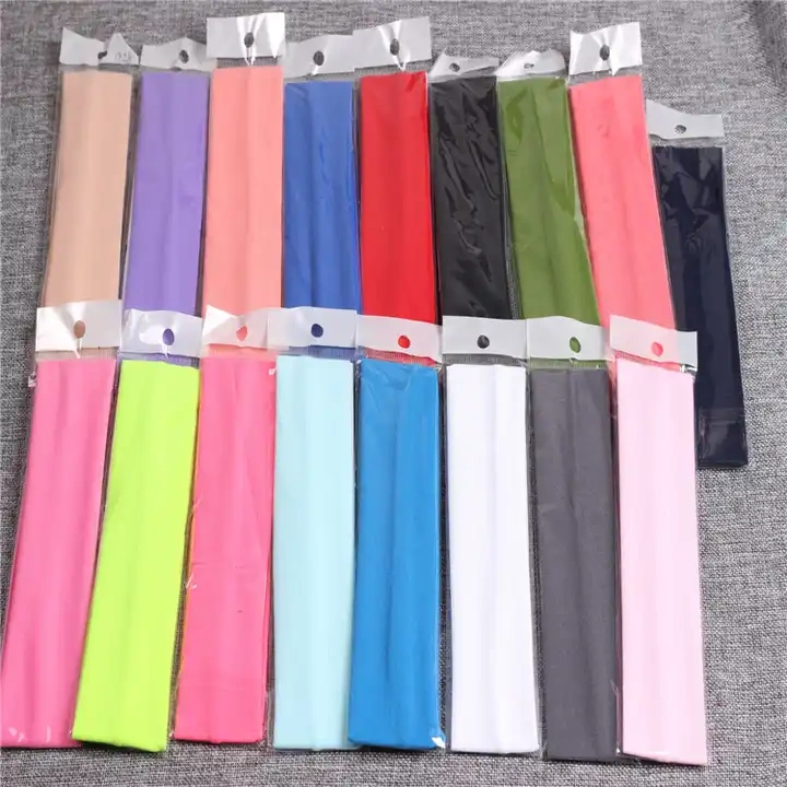 customized logo sport 100%cotton headband embroidery hot stamping milk fiber
