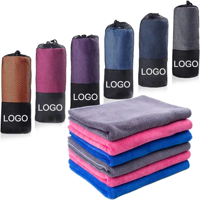 Sweat towel absorbent quick drying microfiber fitness exercise gym hand towels with logo custom sports towel microfiber