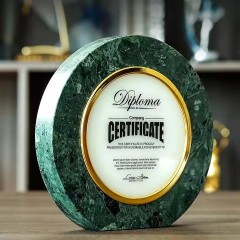 Marble Crystal Trophy Custom UV Printing Business Awards Trophies Souvenir