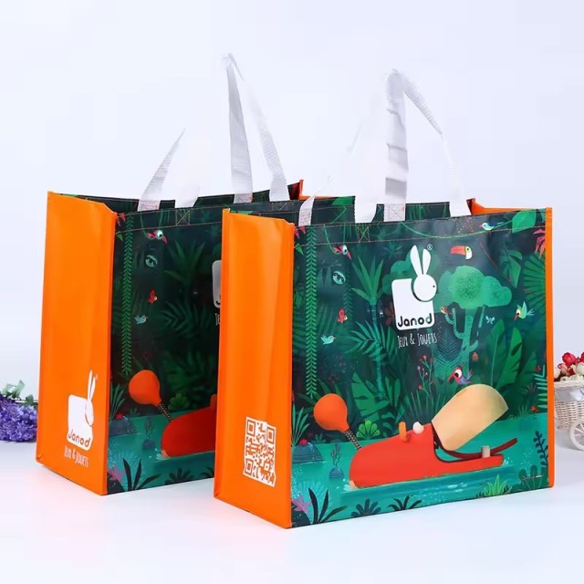Reusable Packaging Polypropylene Laminated Non Woven Shopping Tote Rpet Pp Bag With Custom Logo