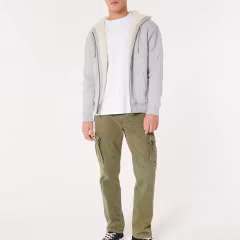 Oem Winter Thick Warm Hoodie Jacket With Hood For Men Plain Grey Hoodies Fleece Zip Hoodie