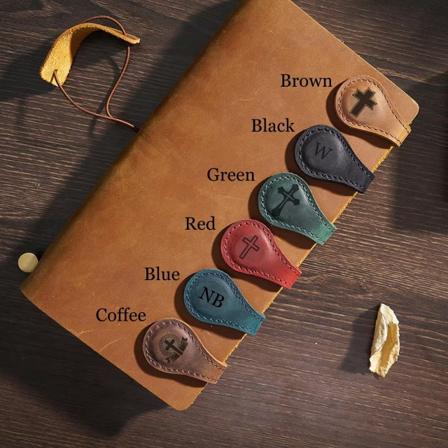 Leather Book Mark Magnetic Book Markers Gift Magnet Bookmarks