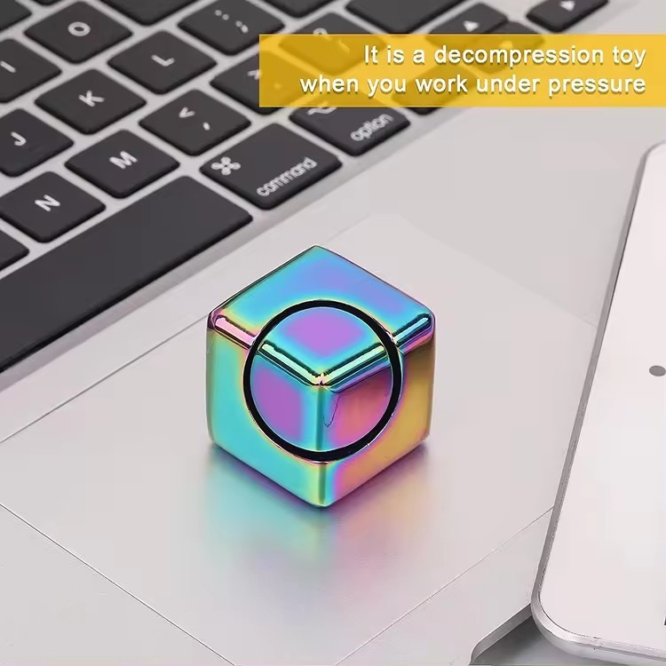 4 in 1 Fidget Spinner Cube Finger Top Decompression Tool Anti-Anxiety Focusing Stress Relief Fidget Toys for Kids and Adults