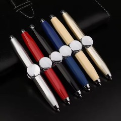 popular ballpoint pen Black 0.5mm rotating metal ballpoint pen