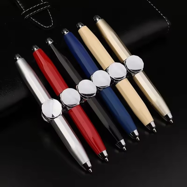 popular ballpoint pen Black 0.5mm rotating metal ballpoint pen