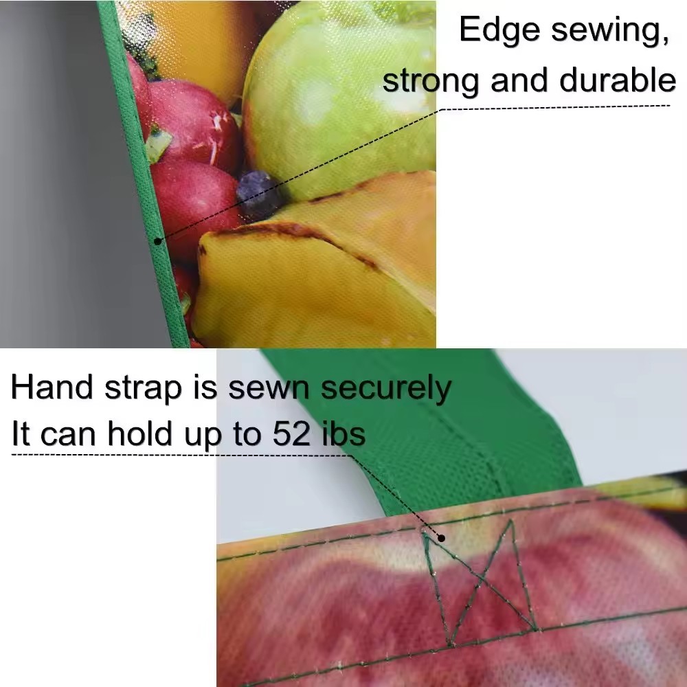 custom eco recycled bags grocery promotional laminated non woven tote shopping bag
