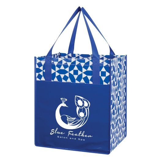 Waterproof Non-Woven Shopping Tote Bag With Front Pocket Grocery Laminated Bag Promotional Gifts Bag