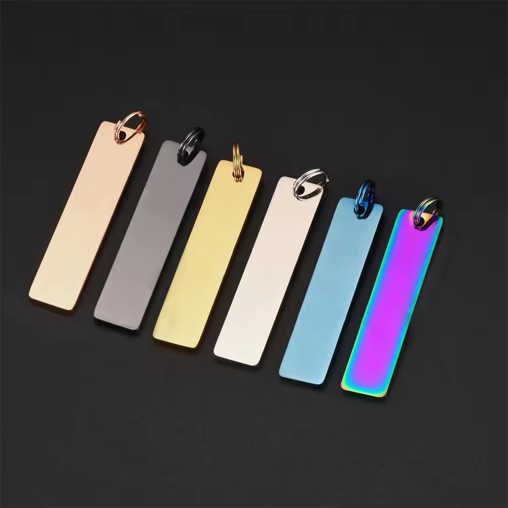 Stainless Steel Metal Anti-lost Blank Long Key Tag
