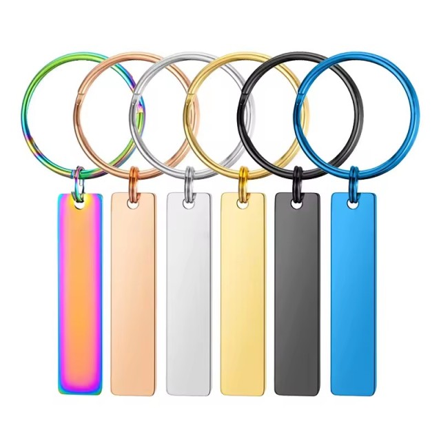 Stainless Steel Metal Anti-lost Blank Long Key Tag
