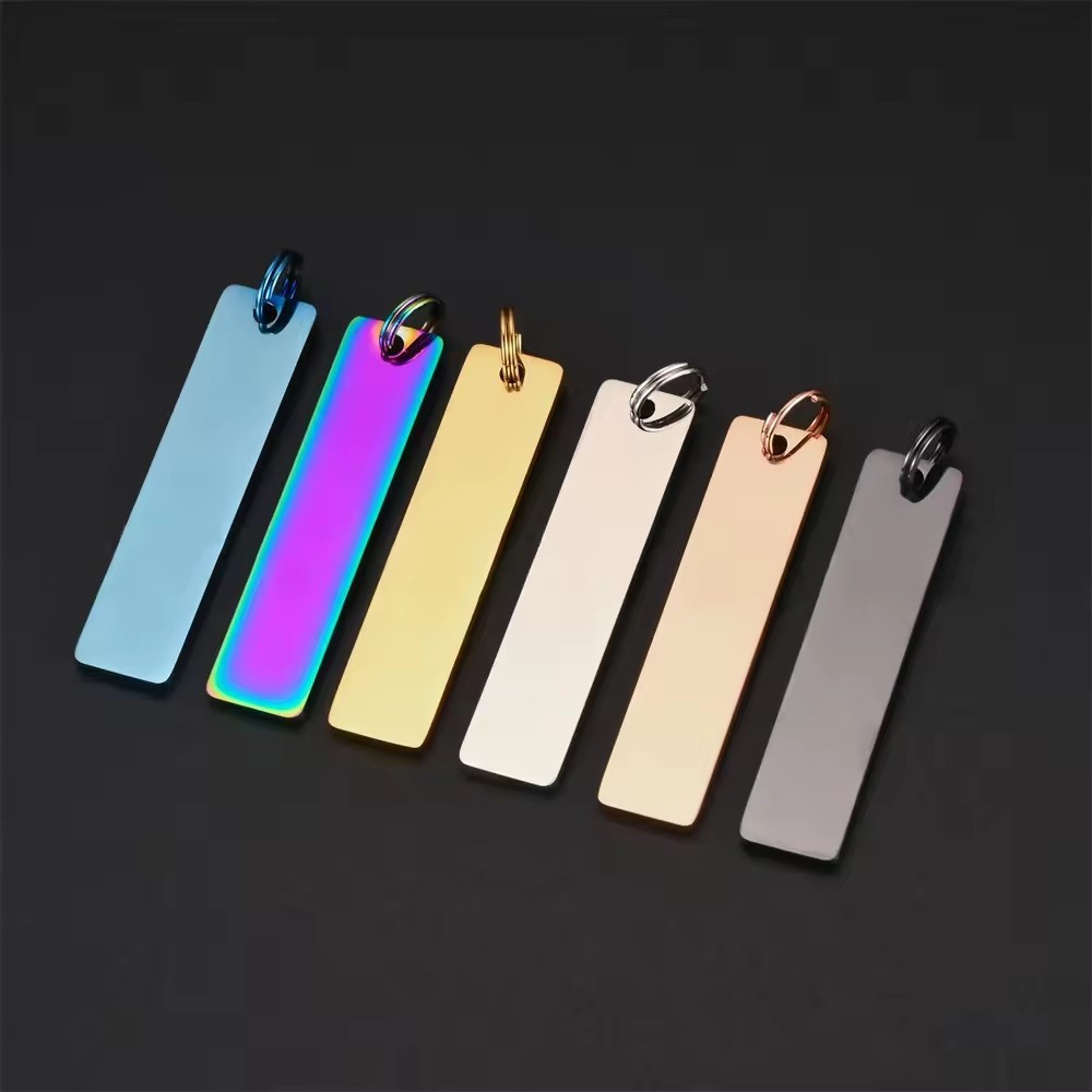 Stainless Steel Metal Anti-lost Blank Long Key Tag