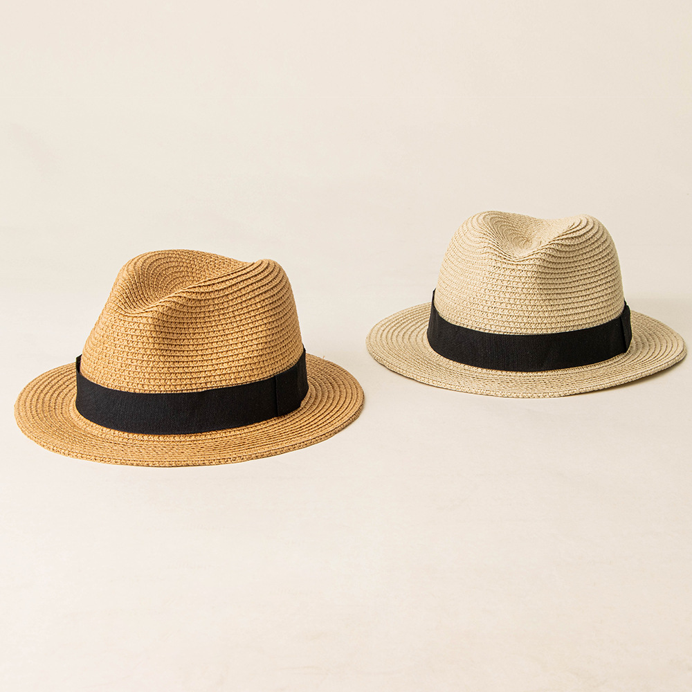 Adjustable Straw Hat Custom Logo Sun Summer Beach Straw Hat for Children and Adults