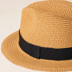Adjustable Straw Hat Custom Logo Sun Summer Beach Straw Hat for Children and Adults