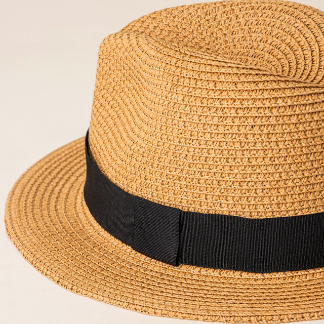 Adjustable Straw Hat Custom Logo Sun Summer Beach Straw Hat for Children and Adults