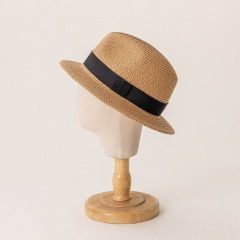 Adjustable Straw Hat Custom Logo Sun Summer Beach Straw Hat for Children and Adults