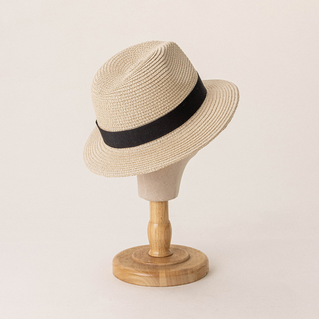 Adjustable Straw Hat Custom Logo Sun Summer Beach Straw Hat for Children and Adults