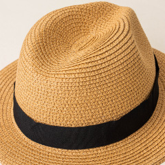 Adjustable Straw Hat Custom Logo Sun Summer Beach Straw Hat for Children and Adults