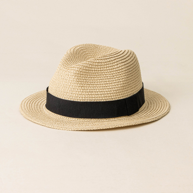 Adjustable Straw Hat Custom Logo Sun Summer Beach Straw Hat for Children and Adults