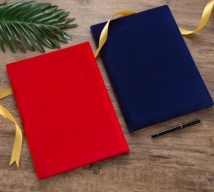 Velvet Certificate Holder A4,Navy Blue Velvet Certificate Folder Cover