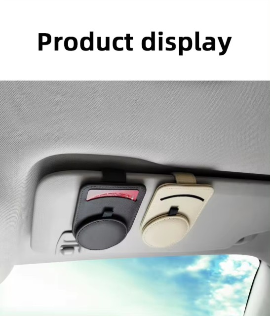 Car Accessories Flip Fur Glasses Case Visor Sunglasses Glasses Clip Storage Creative Organizer Card Personalized Holder