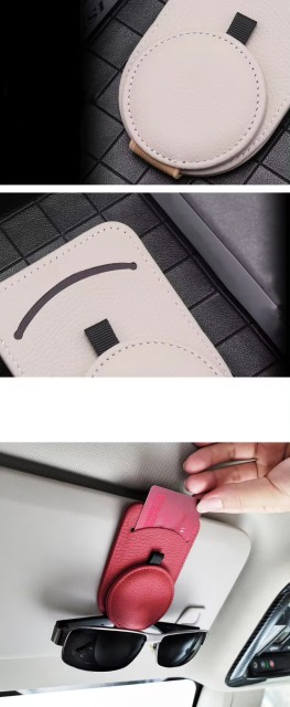 Car Accessories Flip Fur Glasses Case Visor Sunglasses Glasses Clip Storage Creative Organizer Card Personalized Holder