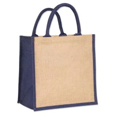Custom Logo Borsa Juta Stoffa Personalizzata Bolsa Sac En Jute Tas Gunny Shopping Tote Bag With Handle