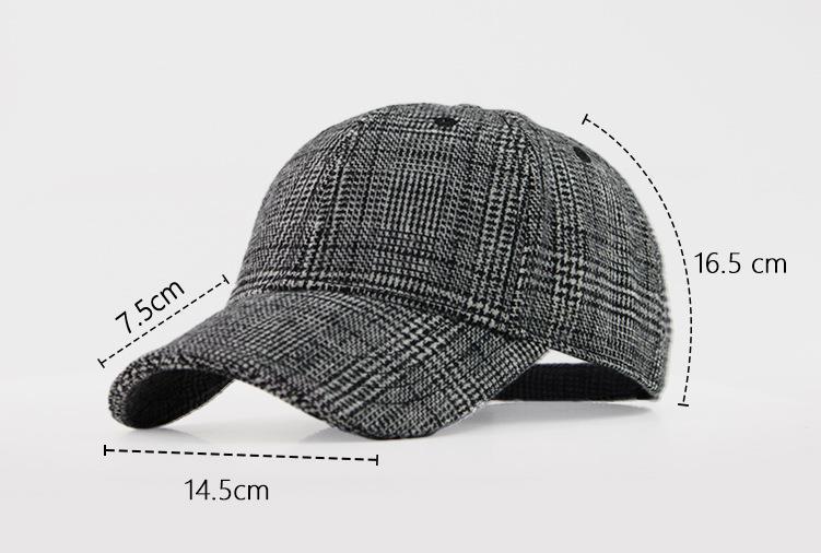 pattern plaid baseball hat