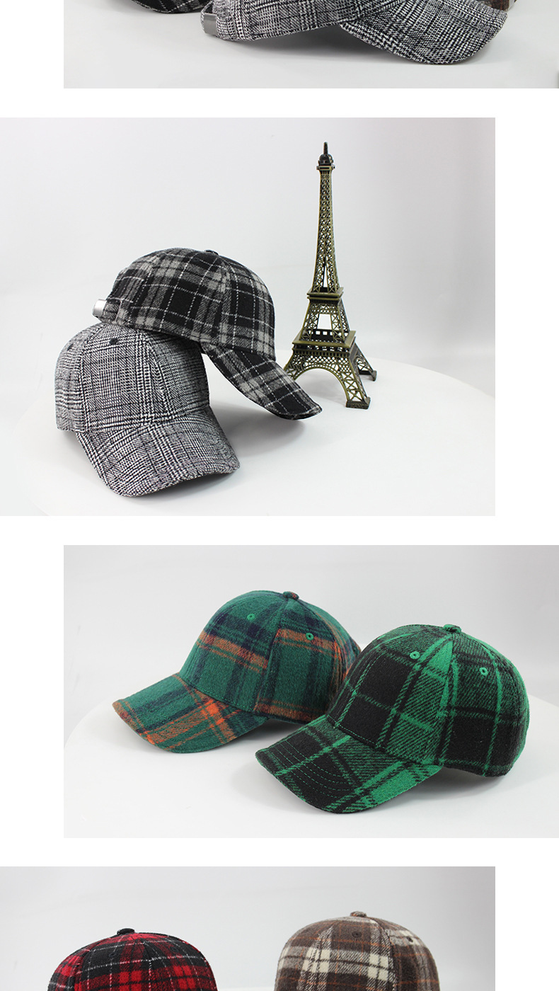 pattern plaid baseball hat