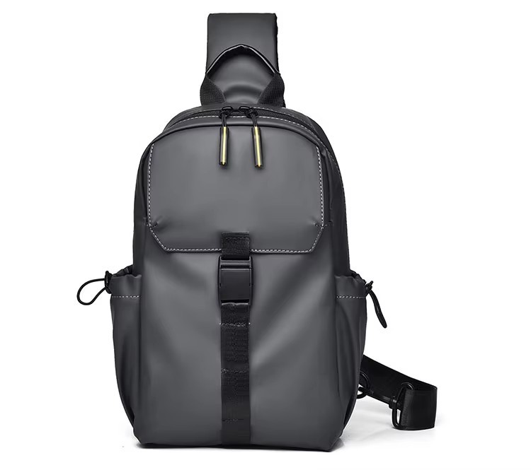Mens Shoulder Messenger Bag Waterproof Vintage Pu Leather Crossbody Sling Backpack Travel Hiking Chest Bag