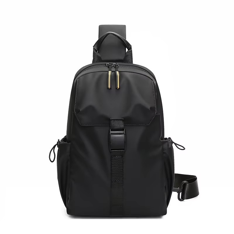 Mens Shoulder Messenger Bag Waterproof Vintage Pu Leather Crossbody Sling Backpack Travel Hiking Chest Bag