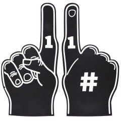 Nuoxin Professional Custom Shape Promotional Cheering EVA Foam Sponge Fingers Foam Hand For Sport Events Cheering