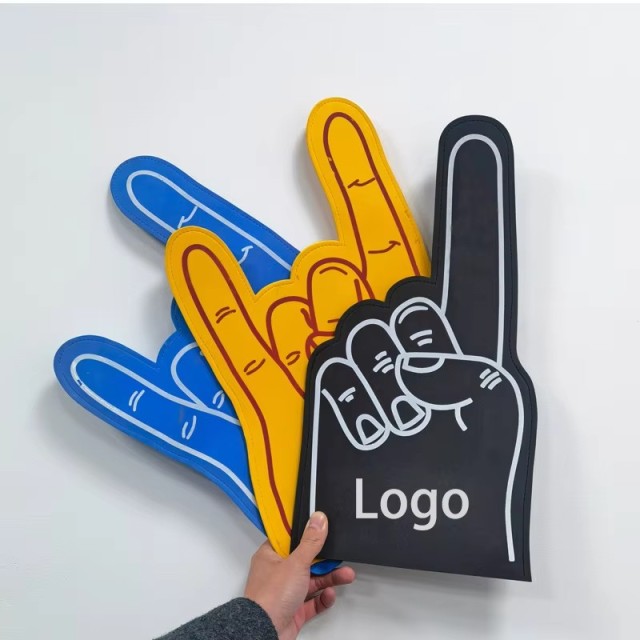 Nuoxin Professional Custom Shape Promotional Cheering EVA Foam Sponge Fingers Foam Hand For Sport Events Cheering