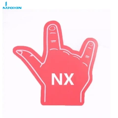 Nuoxin Professional Custom Shape Promotional Cheering EVA Foam Sponge Fingers Foam Hand For Sport Events Cheering