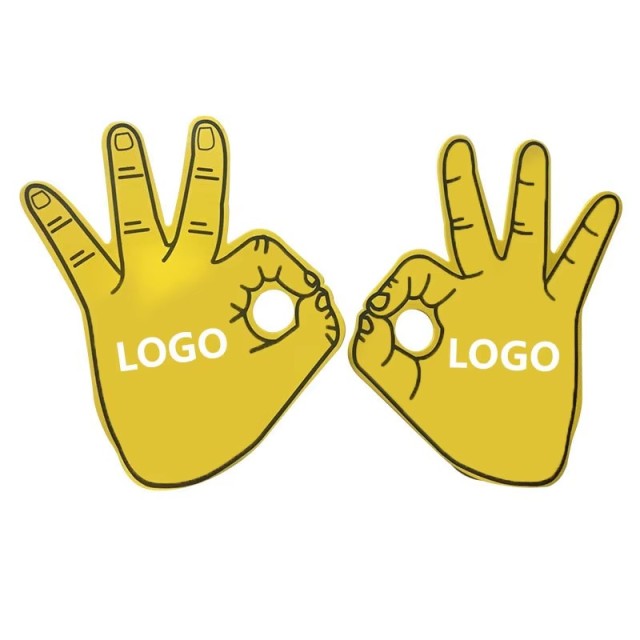Nuoxin Professional Custom Shape Promotional Cheering EVA Foam Sponge Fingers Foam Hand For Sport Events Cheering