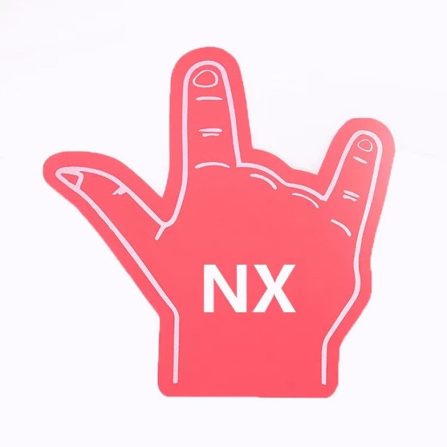 Nuoxin Professional Custom Shape Promotional Cheering EVA Foam Sponge Fingers Foam Hand For Sport Events Cheering