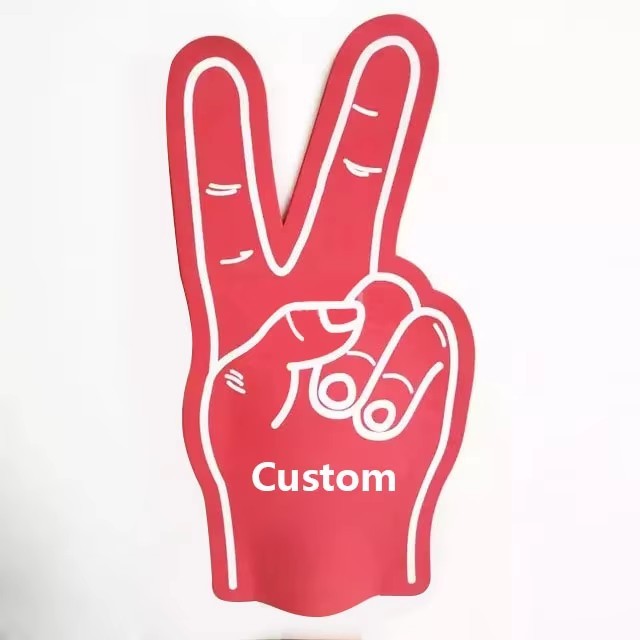 Nuoxin Professional Custom Shape Promotional Cheering EVA Foam Sponge Fingers Foam Hand For Sport Events Cheering