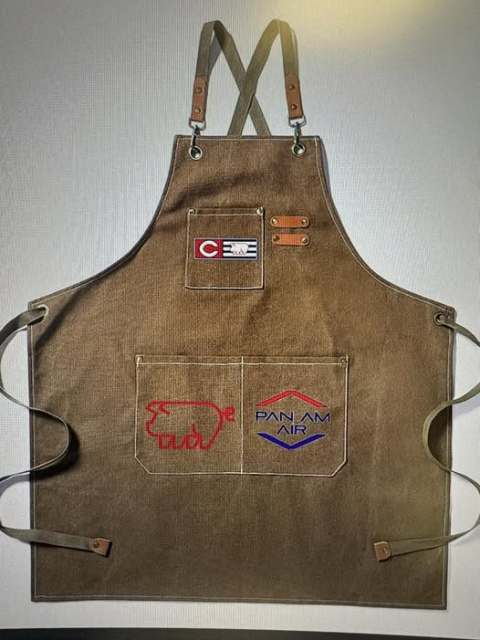 Custom Embroidery Camel Canvas Apron Multi-functional Pocket Hairdresser Woodworking Overalls Kitchen Repair Cleaning Tool Apron