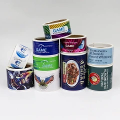 Waterproof Custom Logo Stickers Luxury Packaging Bottle Embossed Labels Stickers Printing For Packaged Sticker