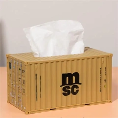 Personalized tissue box Ornaments custom LOGO shipping container model for marketing material