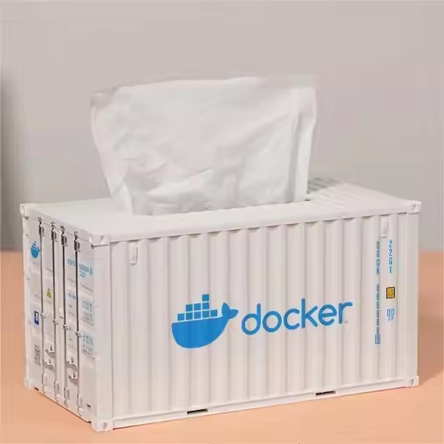 Personalized tissue box Ornaments custom LOGO shipping container model for marketing material