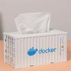 Personalized tissue box Ornaments custom LOGO shipping container model for marketing material